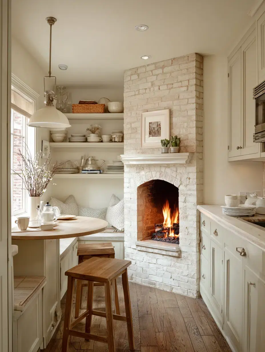 4. Corner Fireplace to Maximize Space