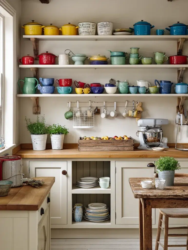 4 Display Vintage Enamelware