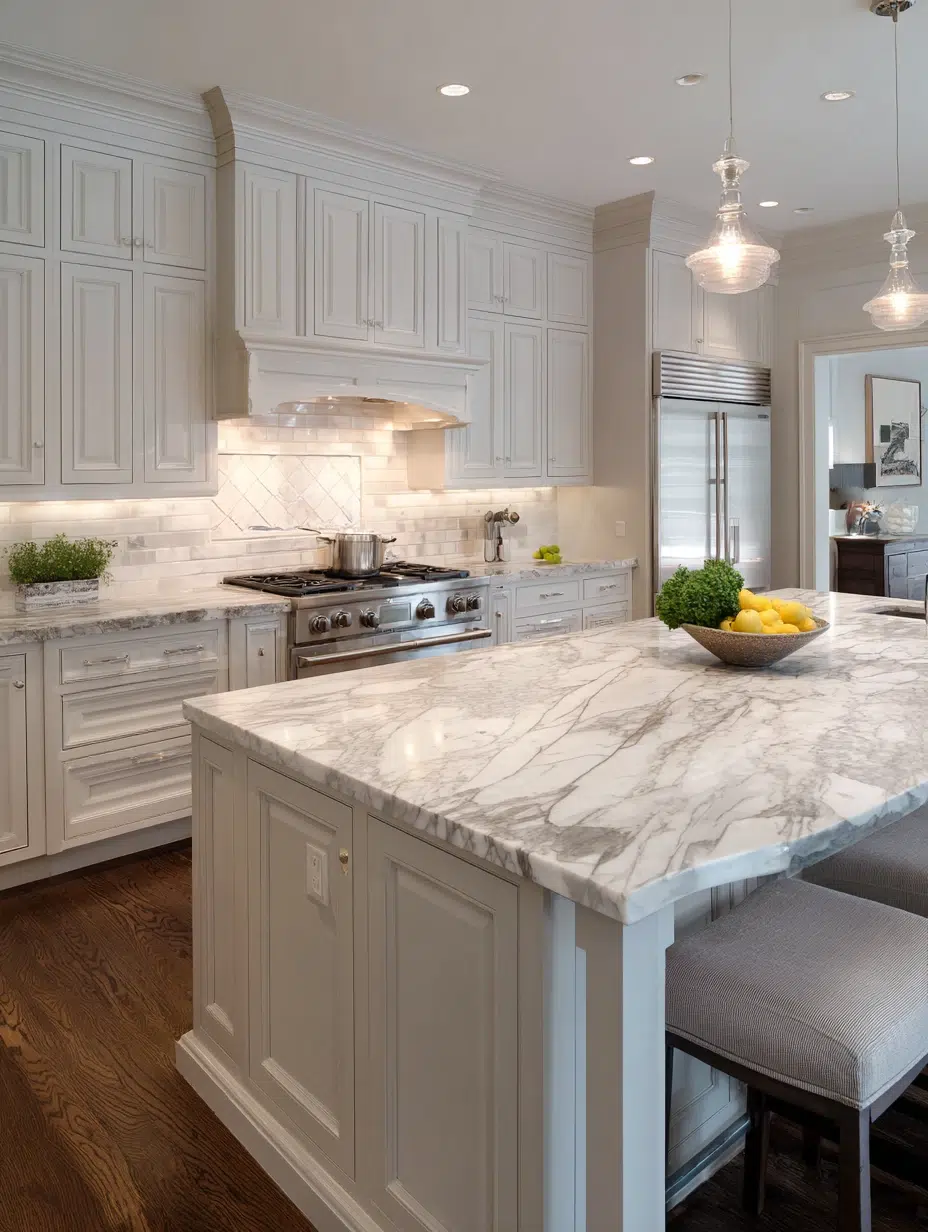 4. Marble or Granite Countertops