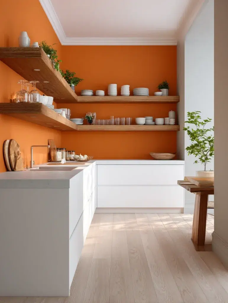 4 Orange Accent Wall