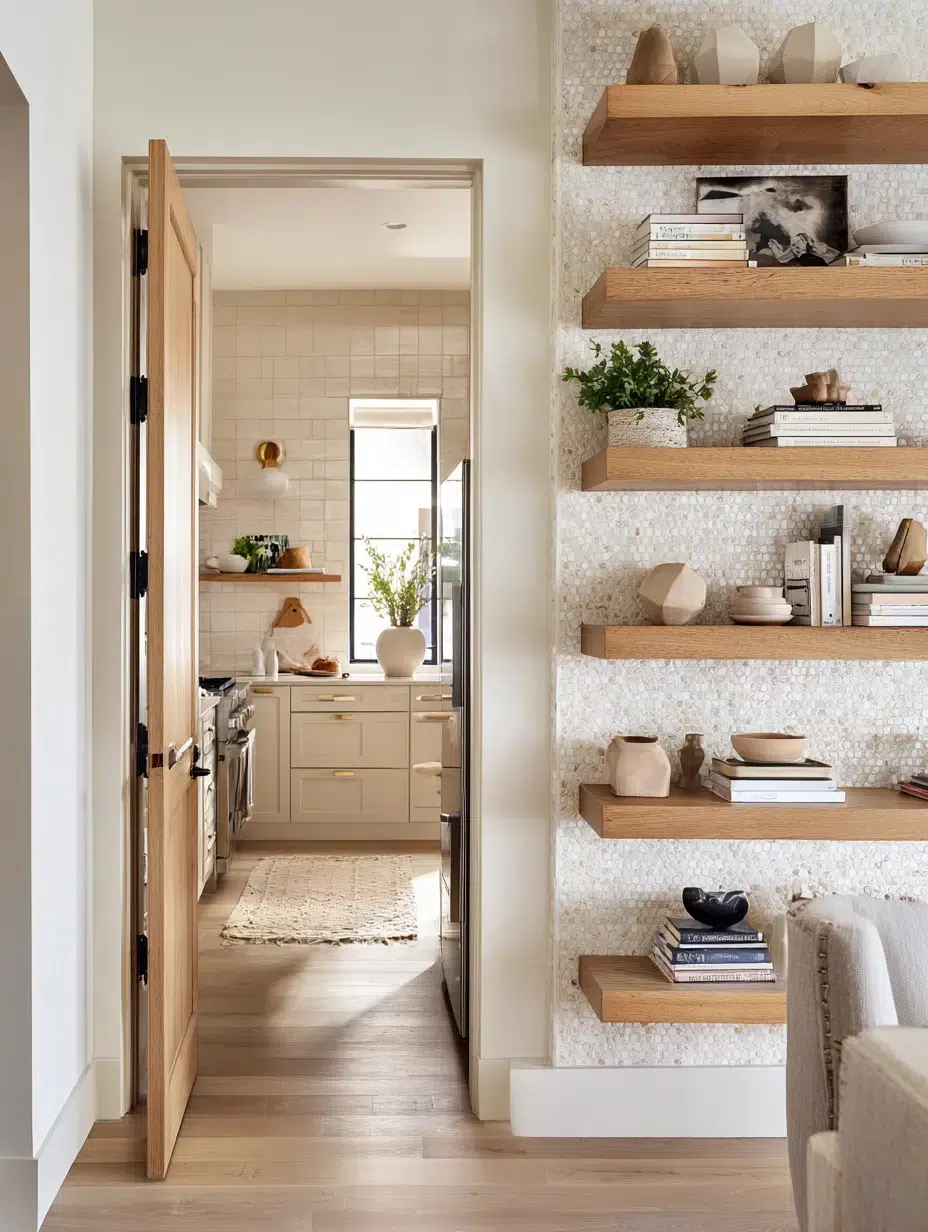 5. Floating Shelves Display