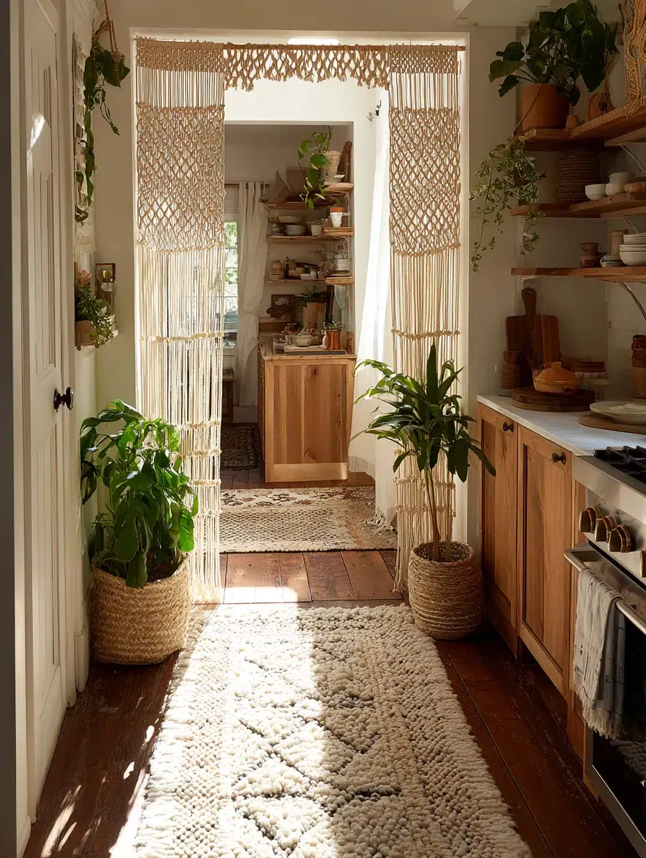 7. Beaded Curtain Boho Vibe