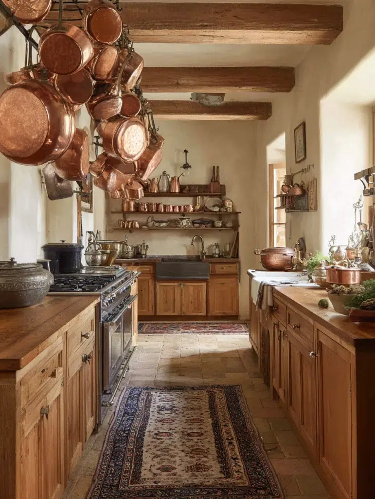 7 Hang Copper Pots and Pans