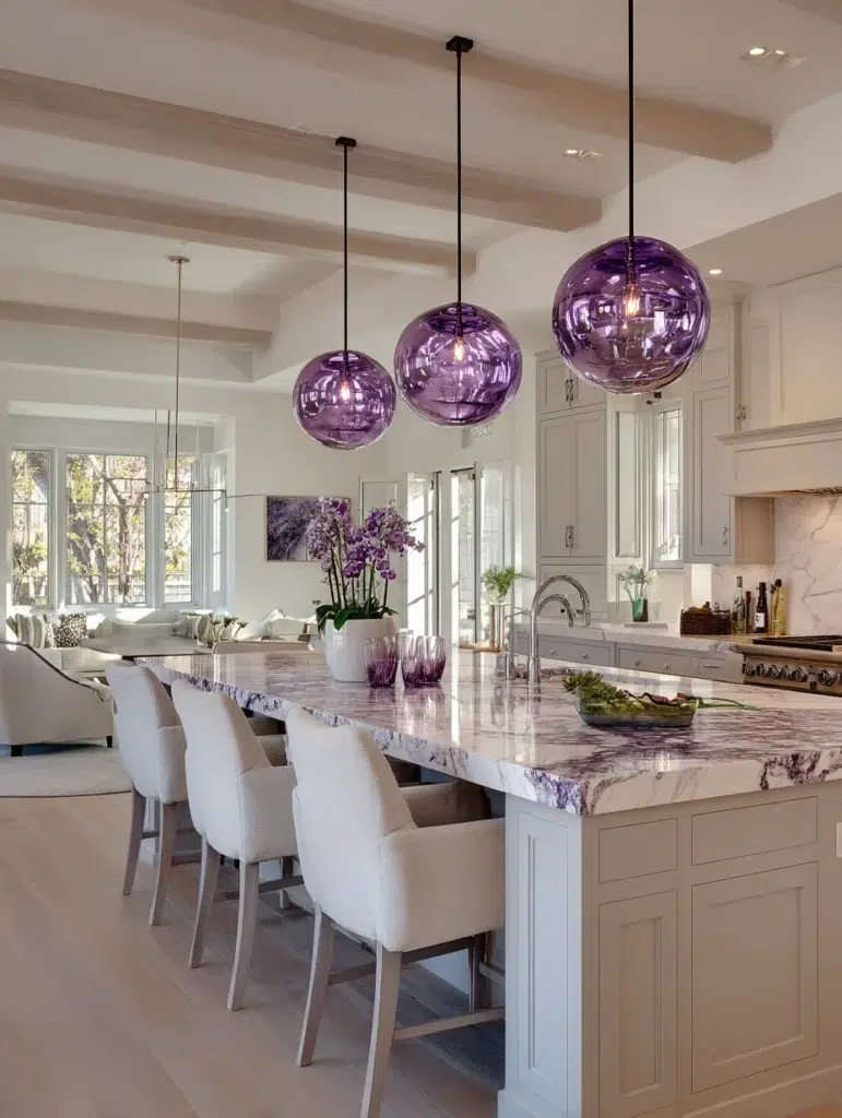 7 Purple Pendant Lights