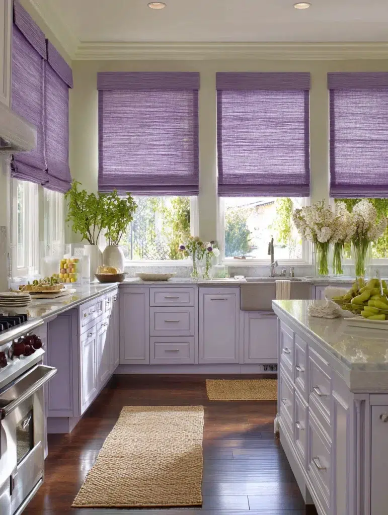 9 Lavender Roman Shades