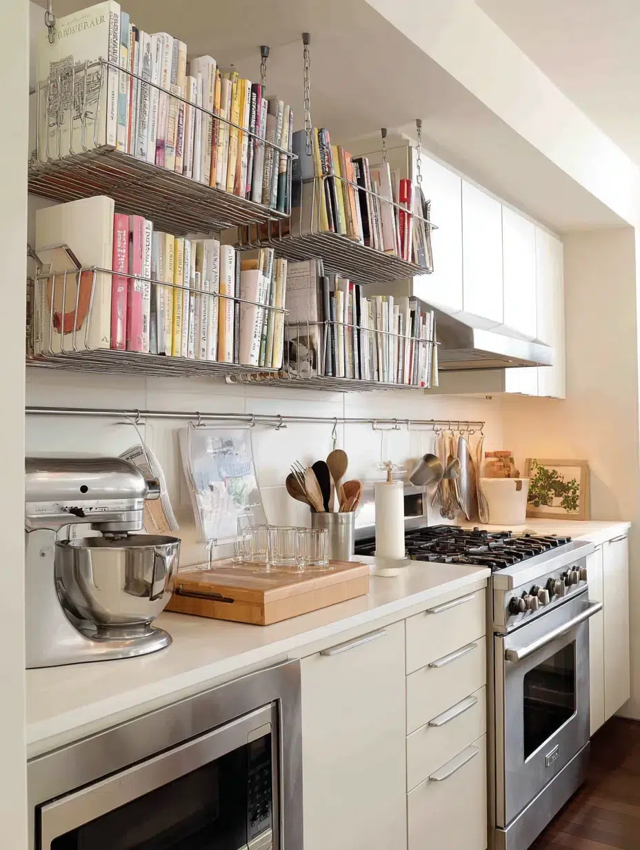 9. Under-Cabinet Hanging Bookshelf