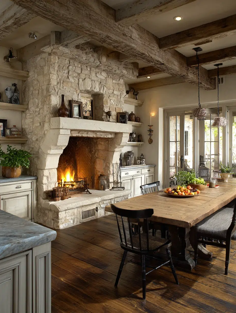 Kitchen Fireplace Ideas